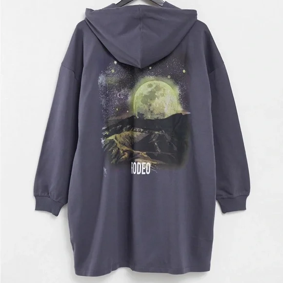 oversized graphic hoodie dress Missguided x Playboy Oversized Graphic Hoodie Dress With Long  SleevesMISSGUIDED